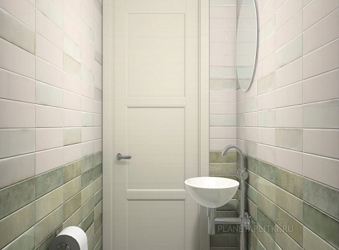 Дизайн-проект ванной комнаты - плитка Cifre Omnia