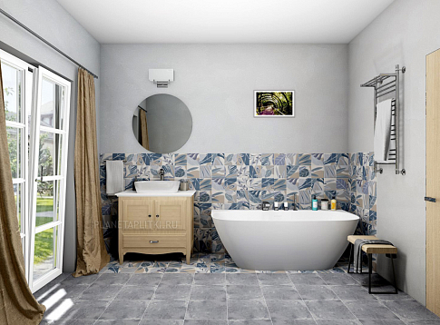  Дизайн-проект ванной комнаты - керамогранит GayaFores Habana