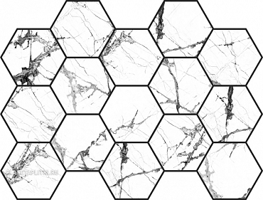 Мозаика Pamesa Malla Hex Cr. Lux Iceberg White 22.5x32.5