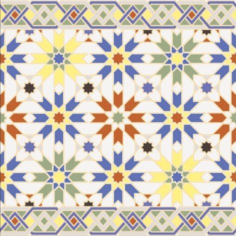 Настенная плитка Fabresa Fez Border 20x20