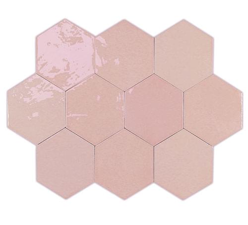 Настенная плитка WOW Zellige Hexa Pink 10.8x12.4