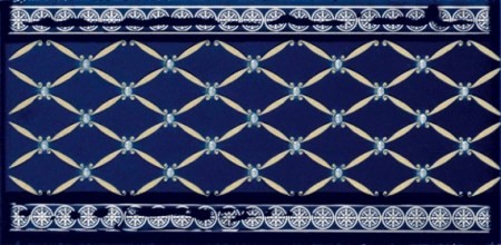 Бордюр Almera Ceramica Cenefa Delis Cobalto Silver 10x20