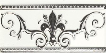 Бордюр Almera Ceramica Cenefa Noblesse Blanco Silver 10x20