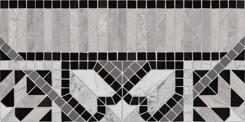 Декор Vives Ceramica Cenefa Samos Negro 21.7x43.5