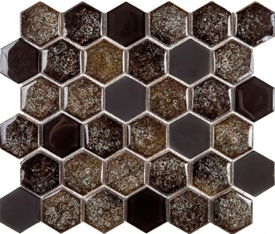 Мозаика Imagine lab Esagono misto espresso (50x44) 24.5x28.5