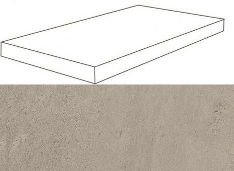 Ступень Угловая Правая Atlas Concorde 10мм Wise Silver Grey Scalino Ang DX 33x60