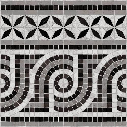 Декор Vives Ceramica Cenefa Nola Negro 43.5x43.5