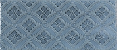 Настенная плитка Roca Maiolica Blue Steel Deco 11x25