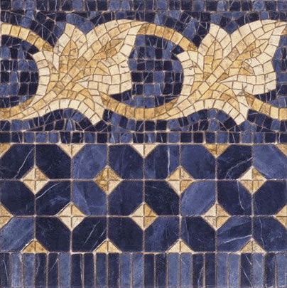 Бордюр Vives Ceramica Cenefa Midas Azul 43.5x43.5