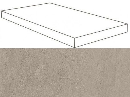 Ступень Угловая Левая Atlas Concorde 10мм Wise Silver Grey Scalino Ang SX Lap 33x60