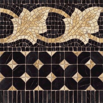 Бордюр Vives Ceramica Cenefa Midas Negro 43.5x43.5