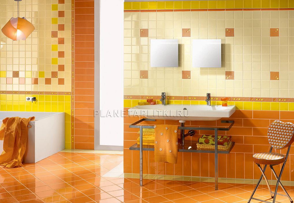 Плитка в дизайне ванной комнаты