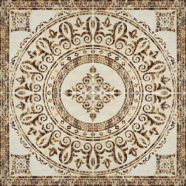 Декор Infinity Ceramic Castello Tramonte Roseton Beige 120x120