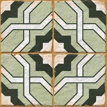 Керамогранит Ennface Pattern Morocco Green 20x20