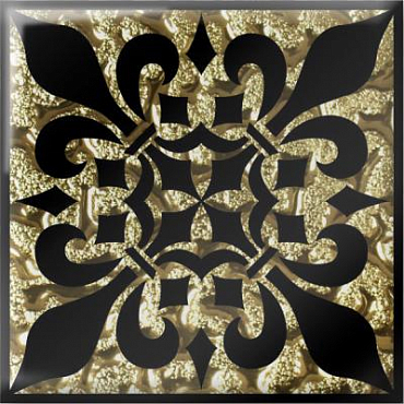 Вставка Роскошная мозаика Мальта золото 8x8