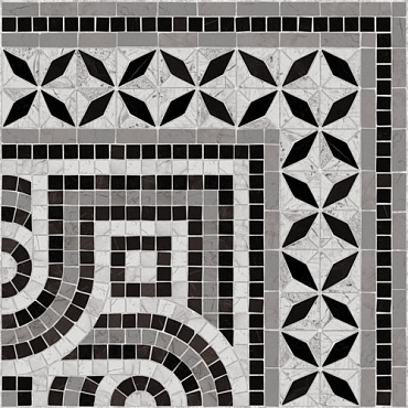Декор Vives Ceramica Cantonera Paxos Negro 43.5x43.5