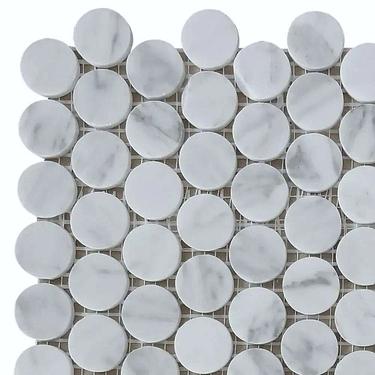 Мозаика Философия Мозаики Round White Dolomite 31.8x31.8