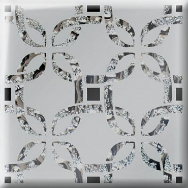 Вставка Роскошная мозаика Ажур-1 белый 6.6x6.6