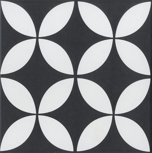 Керамогранит Yurtbay Stamp S17612 Black Matt 20x20