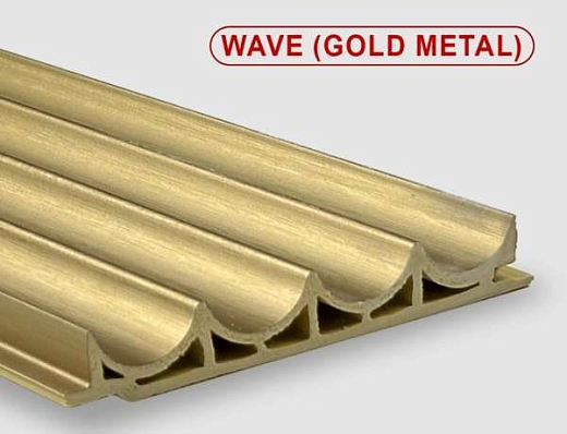 Бамбуковые панели Bonaparte Wave gold metal 10x280