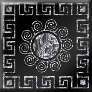 Вставка Роскошная мозаика Византия платина 6.6x6.6