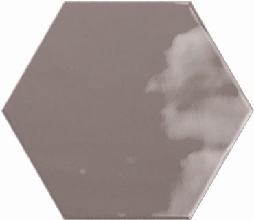 Настенная плитка Ribesalbes Geometry Hex Charcoal Glossy 15x17.3