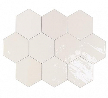 Настенная плитка WOW Zellige Hexa White 10.8x12.4