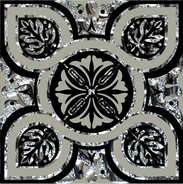 Вставка Роскошная мозаика Орион платина 8x8