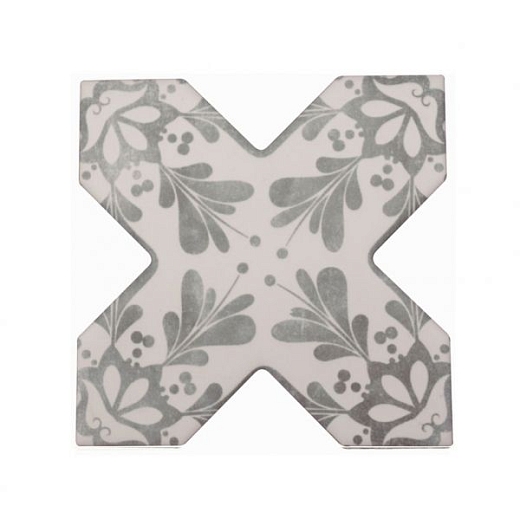 Керамогранит Cevica Cross Dec Stencil Grey 13.25x13.25