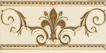 Бордюр Almera Ceramica Cenefa Noblesse Marfil Gold 10x20