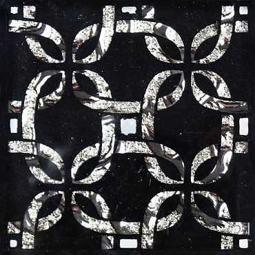 Вставка Роскошная мозаика Ажур-2 черный 6.6x6.6