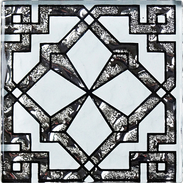 Вставка Роскошная мозаика Кастор платина 6.6x6.6