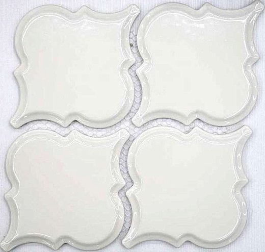 Мозаика Философия Мозаики Porcelain Arabesko Bevel Beige 21.85x21.85