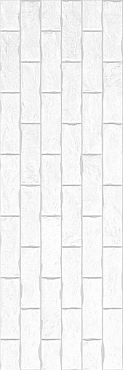Настенная плитка Delacora Brick White 25x75