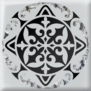 Вставка Роскошная мозаика Антарес-1 белый 6.6x6.6