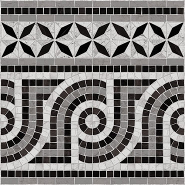 Декор Vives Ceramica Cenefa Nola Negro 43.5x43.5
