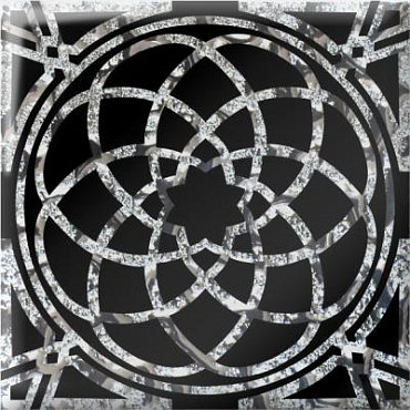 Вставка Роскошная мозаика Фортуна платина 8x8