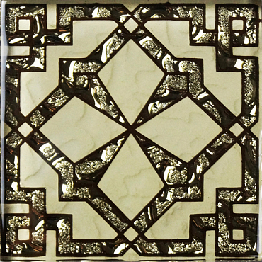 Вставка Роскошная мозаика Кастор золото 6.6x6.6