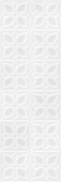Настенная плитка Meissen Lissabon Рельеф Квадраты Белый 25x75