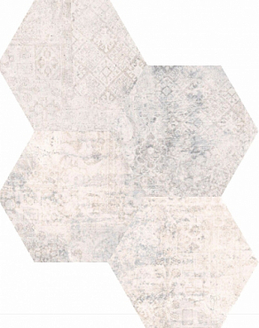 Керамогранит Codicer 95 Concrete White Decor Hex 22x25