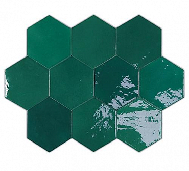 Настенная плитка WOW Zellige Hexa Emerald 10.8x12.4