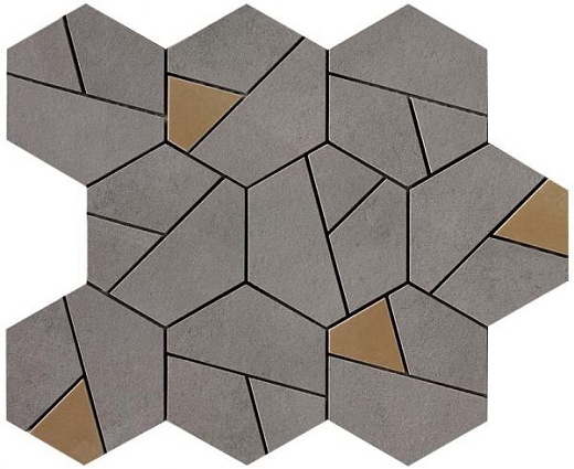 Мозаика Atlas Concorde Boost Smoke Mosaico Hex Yellow 25x28.5