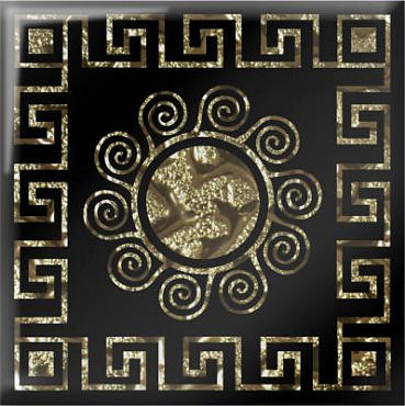 Вставка Роскошная мозаика Византия золото 6.6x6.6