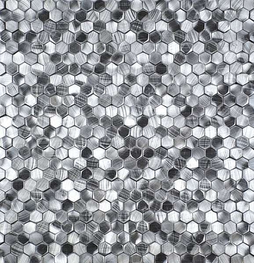 Мозаика Философия Мозаики Aluminium 3D Hexagon Metal 29.8x30.8