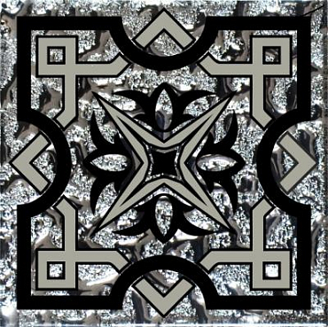Вставка Роскошная мозаика Кассиопея платина 8x8