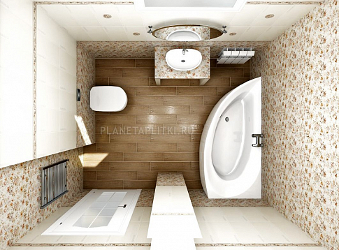 Маленькая ванная комната | Goldencer Celine