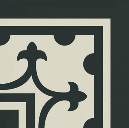 Декор Ribesalbes Pasion Negro Esquina 20x20