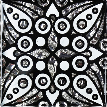 Вставка Роскошная мозаика Мира платина 6.6x6.6