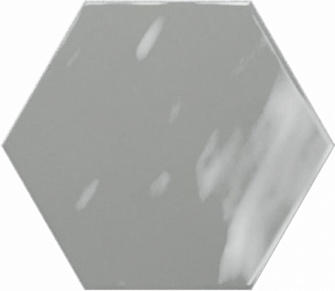 Настенная плитка Ribesalbes Geometry Hex Grey Glossy 15x17.3