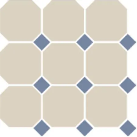 Керамогранит Topcer 4416 OCT11-1Ch White Octagon 16/Blue Cobait Dots 11 30x30